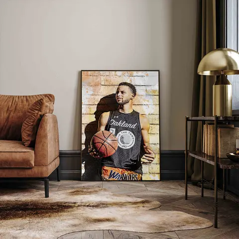 Плакат С-Стефаном к-карри для баскетбольного игрока, спортивная звезда, печать на холсте, настенное искусство для гостиной, декор для спальни