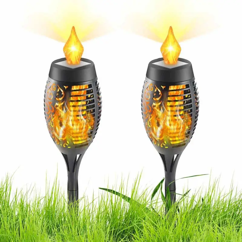 

LED Outdoor Solar Torch Lights Fire Effect Lantern 13 LED Dancing Flame Waterproof Solar Pathway Lights With Auto On/Off