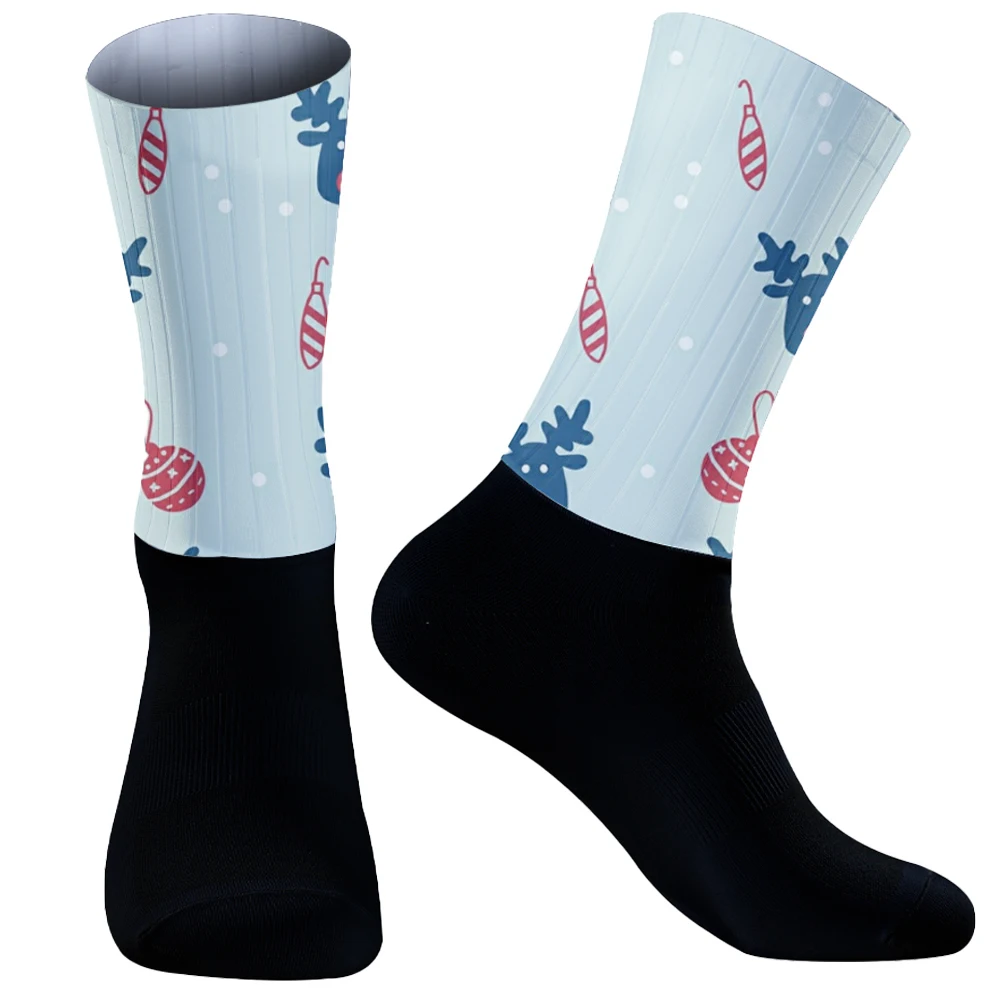 Рождественские новые анти-чулки 2024 силиконовые летние аэро носки велосипедные