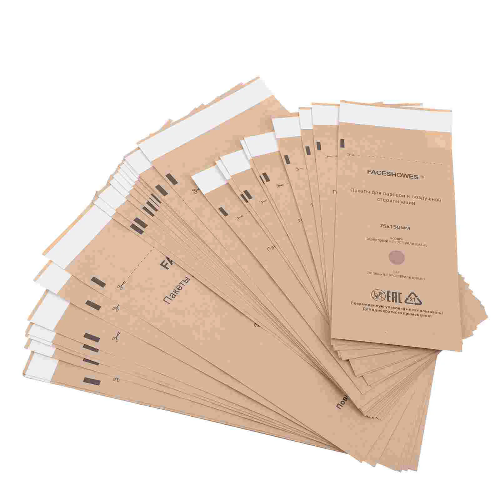 

30 Pcs Nail Bag Nail Set Tool Paper Storage Pouches Sterilizer Pouches Kraft Paper Tool Bags