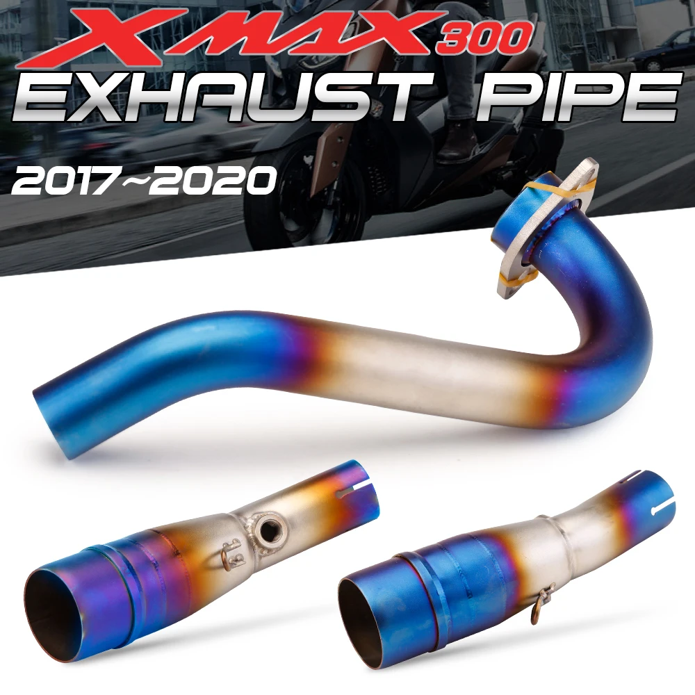 

For Yamaha X MAX 300 XMAX300 XMAX 250 XMAX250 2017 2018 2019 2020 2021 Middle Link Pipe full system Fit All 51mm Exhaust Muffler