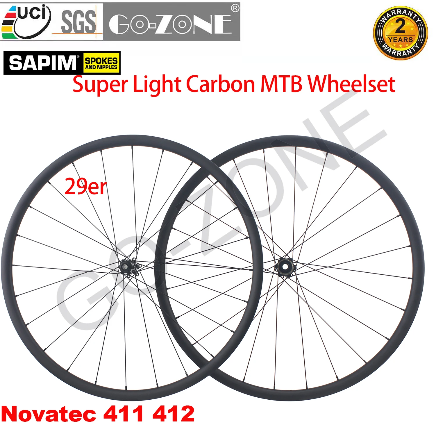 Бескамерные карбоновые колеса MTB 29er сверхлегкие прямые Novatec 411 412 карбоновая