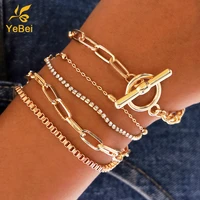 5pcs gold bracelets for women 2022 summer bracelets luxury bracelet women girls items free shipping bridesmaid gift