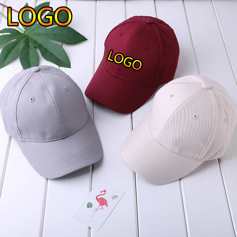 

cap gorras кепка New Custom Logo Child Baseball Cap Outdoor Girls Boys Sunscreen Dad Hats Solid Color Hop Adjustable Trucker Hat