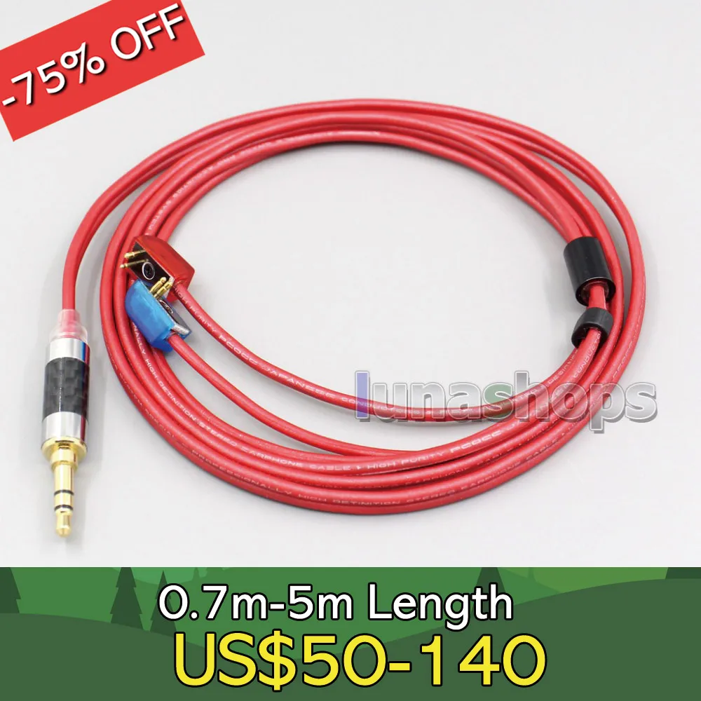 4.4mm XLR 2.5mm 99% Pure PCOCC Earphone Cable For Etymotic ER4B ER4PT ER4S ER6I ER4 2pin LN006693