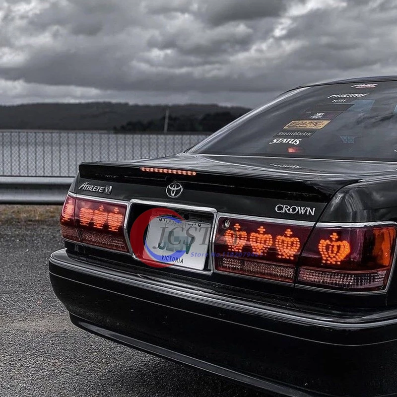

Спойлер заднего крыла для TOYOTA CROWN ATHLETE V 2000-2004 года, глянцевый черный АБС-пластик, украшение на хвостовое крыло автомобиля, спойлер багажника
