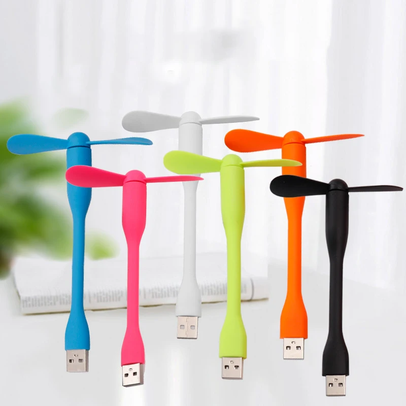 USB Mini Fans Removable Flexible Portable USB Fan for All USB Power Supply Output Gadgets Summer Essentials