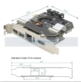 Версия Geekworm KVM-A8 PCIe для Raspberry Pi 4 Model B KVM Over IP HDMI CSI