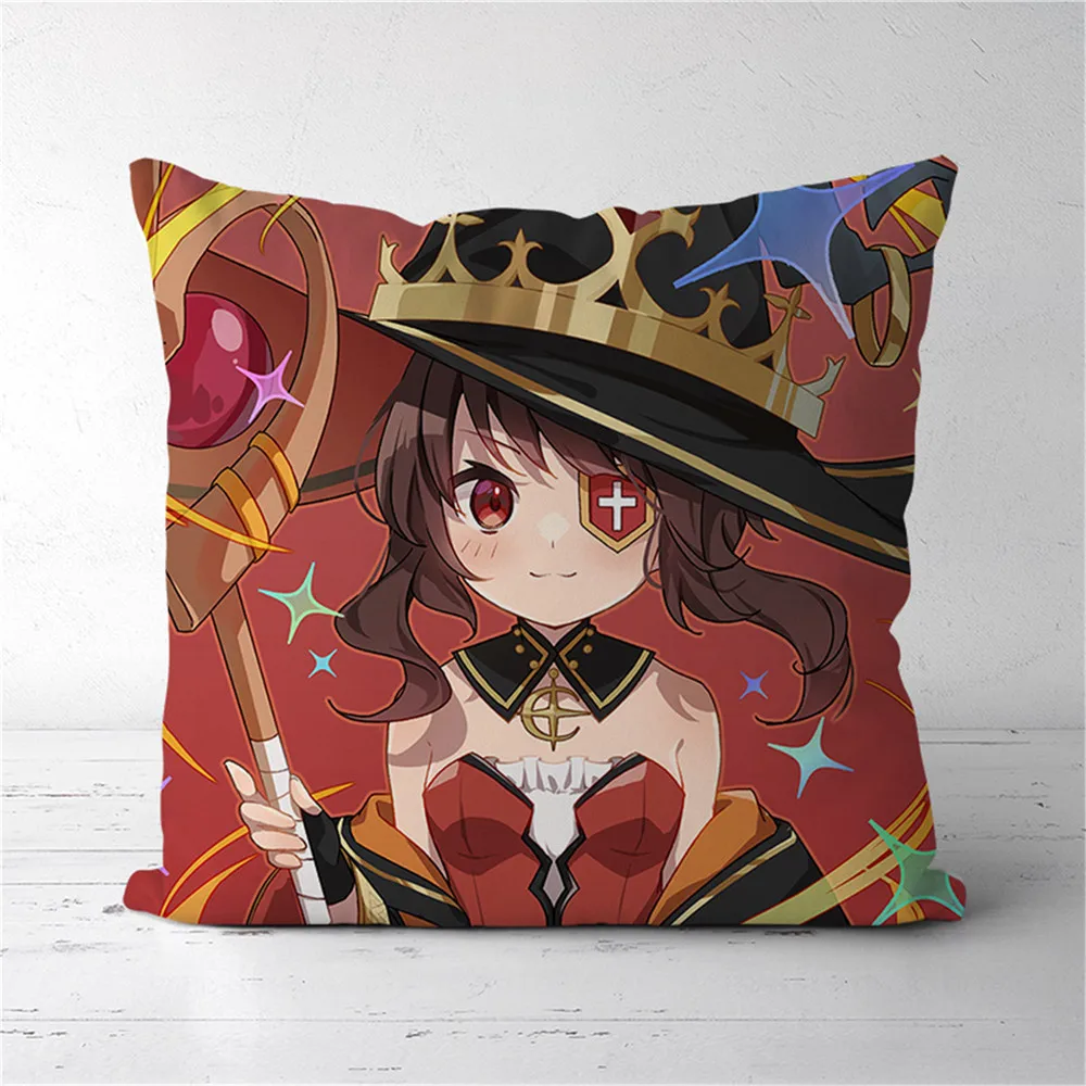 

KonoSuba Megumin Anime two sided Pillow Cushion Case Cover 291