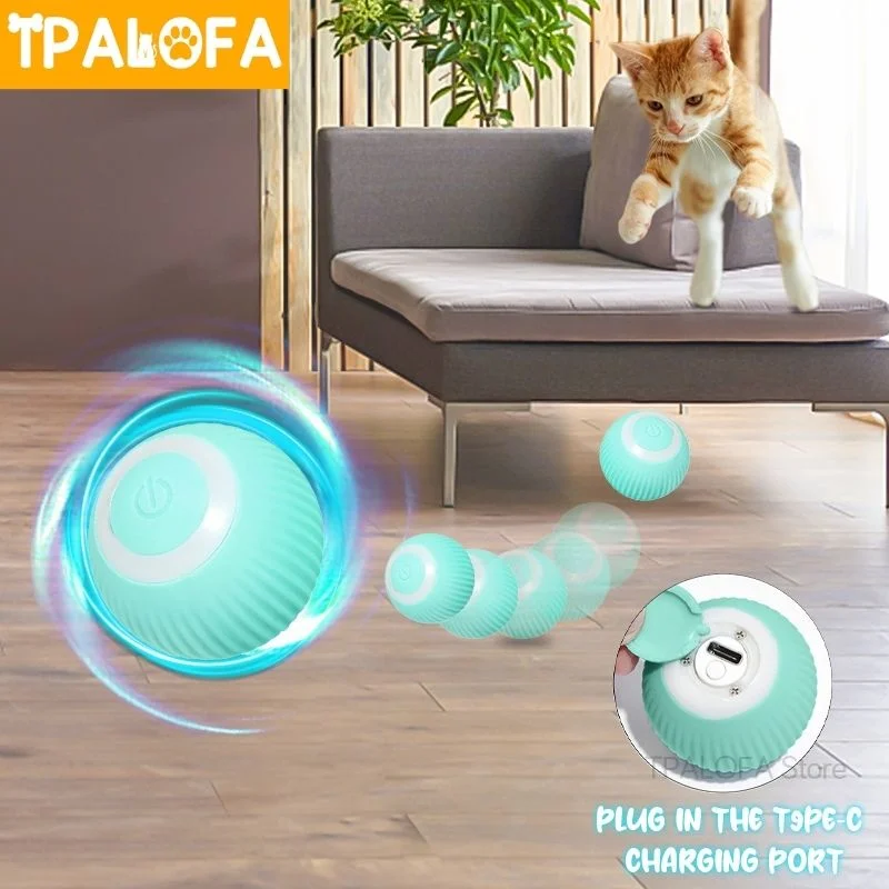 

Smart Cat Toys Electric Cat Ball Automatic Rolling Ball Cat Interactive Toys Pets Toy For Cats Indoor Playing Cat Accessories