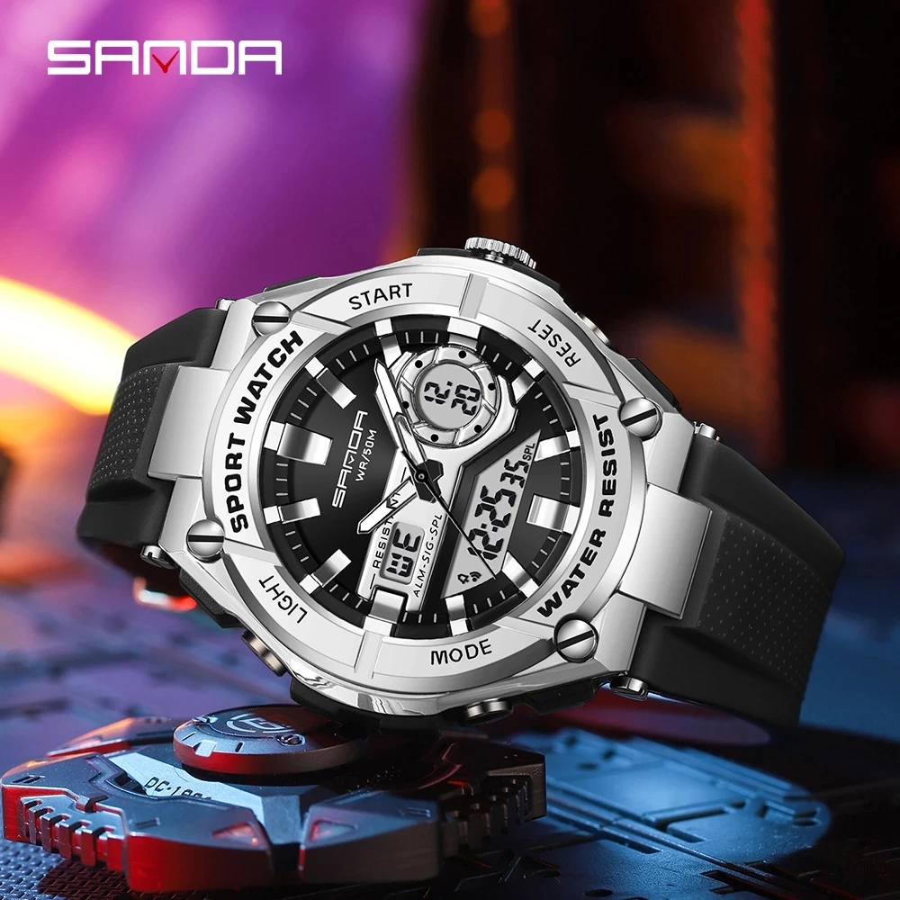 

SANDA 2023 Top Brand Men's Watches 5ATM Waterproof Sport Military Wristwatch Quartz Watch for Men Clock Relogio Masculino 3123