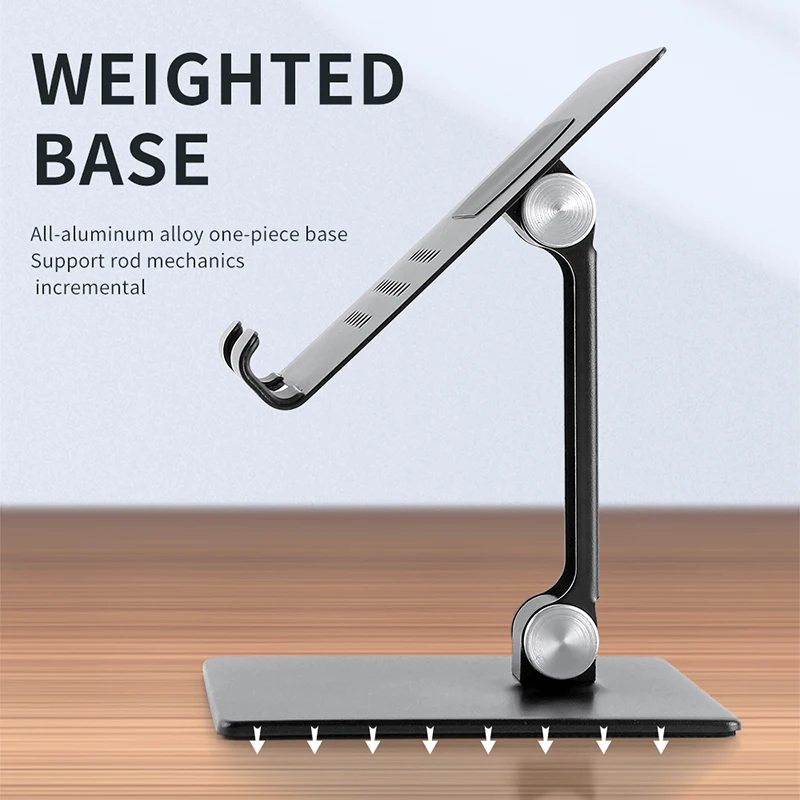 Metal Desk Mobile Phone Holder Stand for IPhone IPad Xiaomi Adjustable Desktop Tablet Holder Universal Table Cell Phone Stand