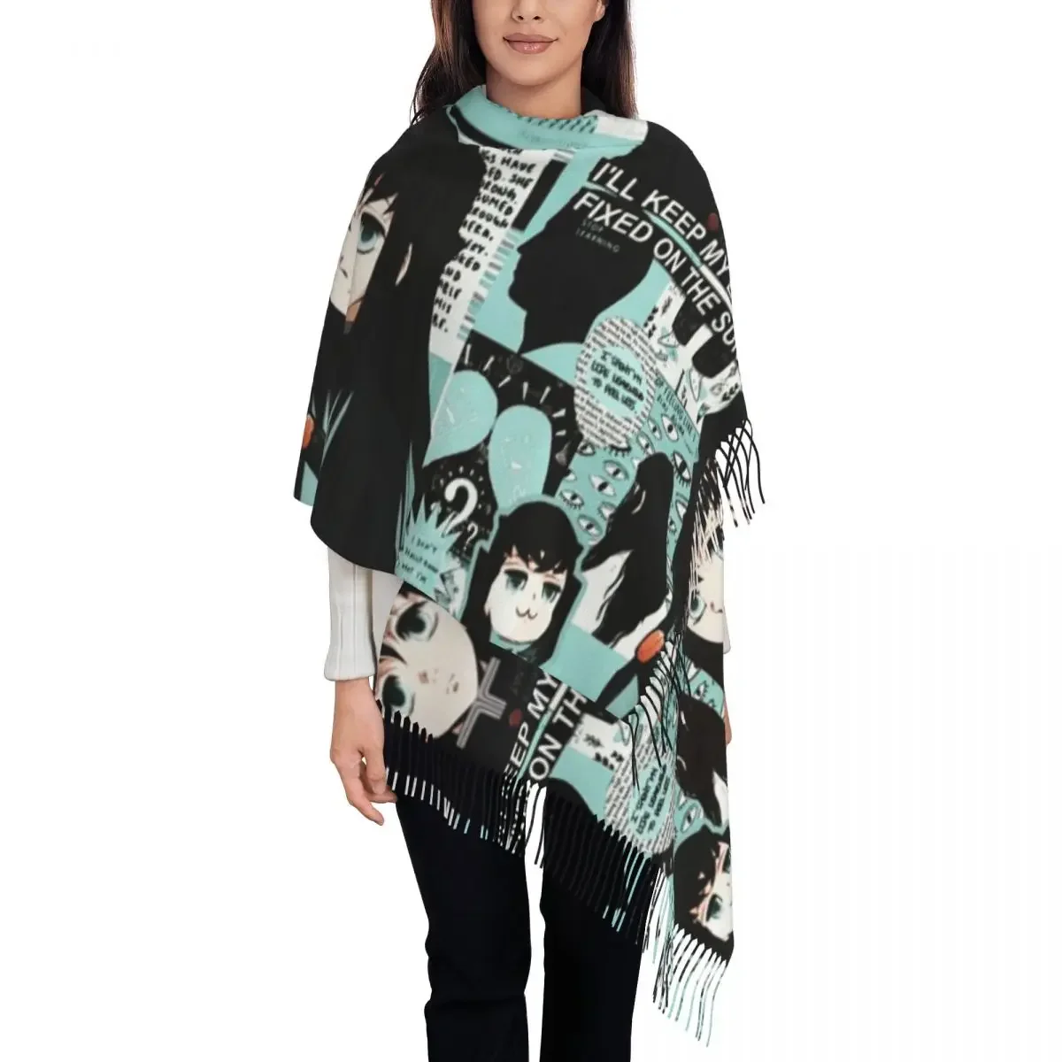 Стильные Теплые шали в стиле аниме защита от демонов зимние осенние женские