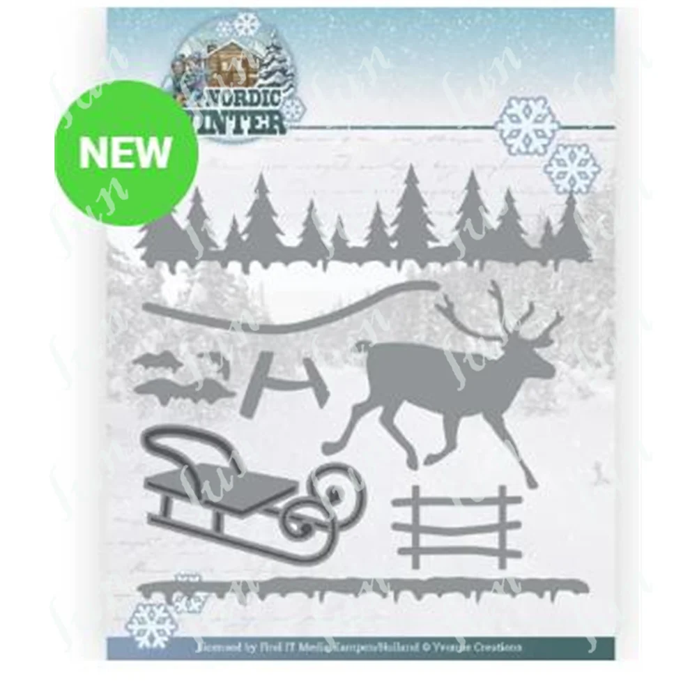 

Christmas Decoration Metal Cutting Dies Scrapbooking Making Paper Card Album Diy Nordic Scene Craft Template Decoration 2022 New