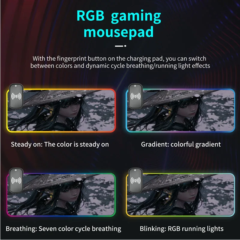 

Technology style Mousepad super large computer office game desk pad rubber bottom anti-skid lock edge wireless filling Mousepad