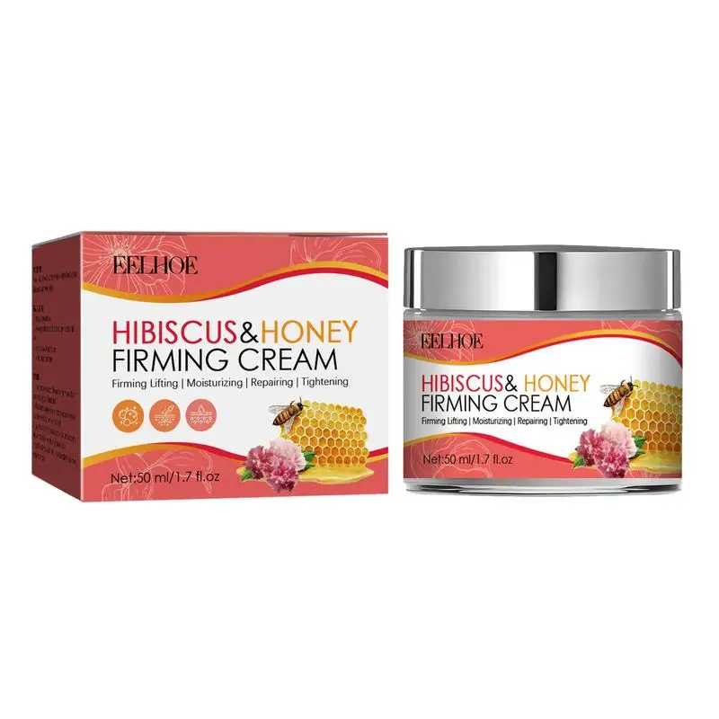 

Neck Moisturizing Cream Hibiscus Honey Moisturizer Cream For Neck 1.7fl Oz Women Neck Cream Double Chin Reducer Natural Cream