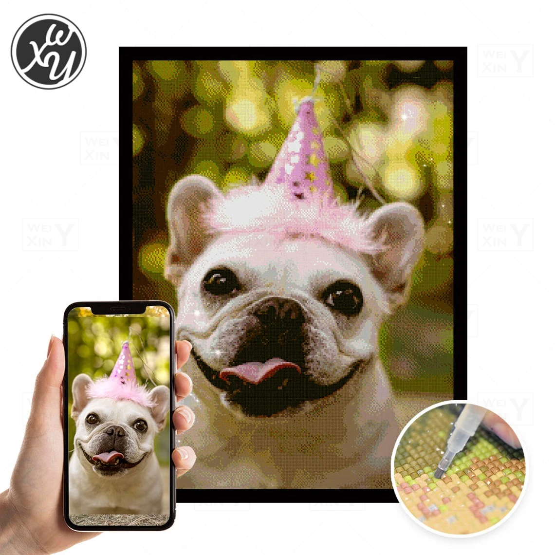 Алмазная живопись WEIWEI для взрослых Набор вышивки крестиком 5D портрет на заказ