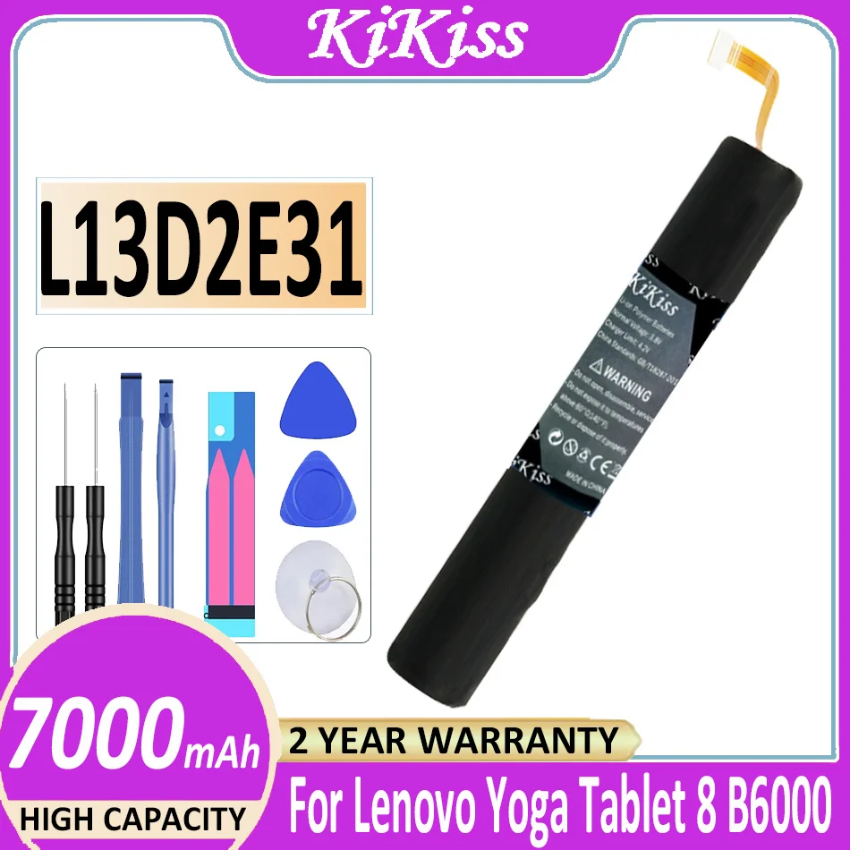 

For Lenovo Yoga Tablet 8 Tablet8 B6000 B6000-H B6000-F 60044 60043 7000mAh L13D2E31 L13C2E31 Battery + Free Tools