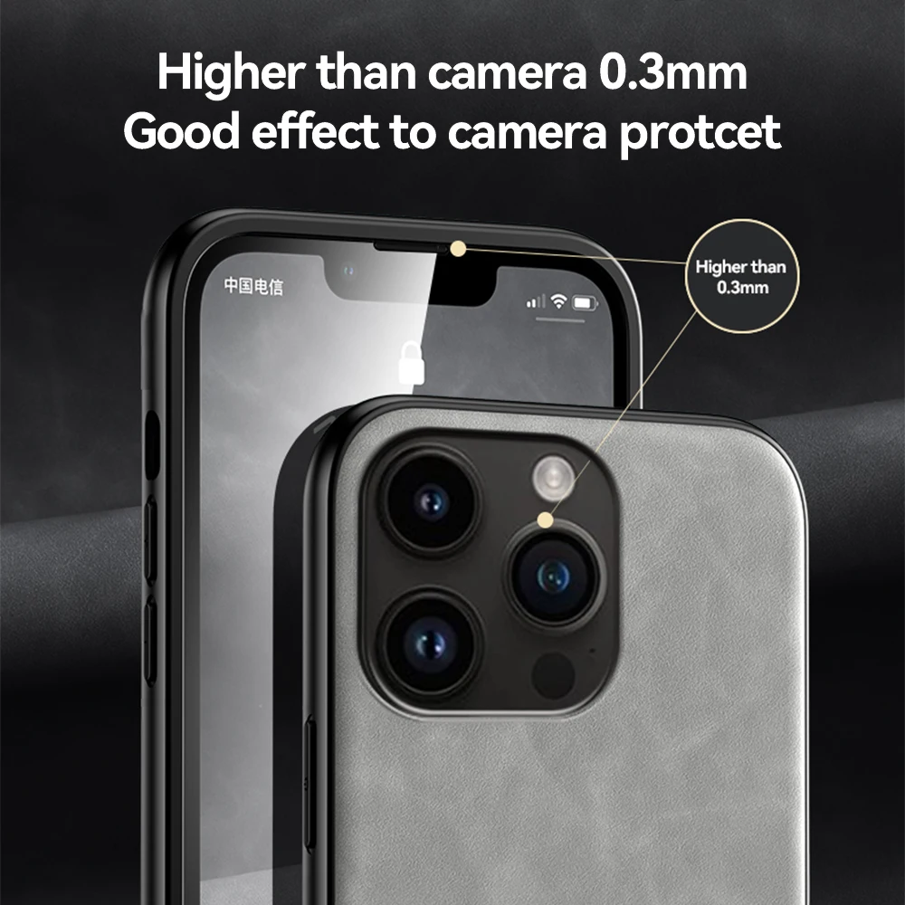Фото Кожаный чехол из овечьей кожи для iPhone 14 Pro Max, магнитная Автомобильная задняя крышка телефона для Iphone14 Plus Ifone 14pro Max, чехлы, оболочка, чехлы №4