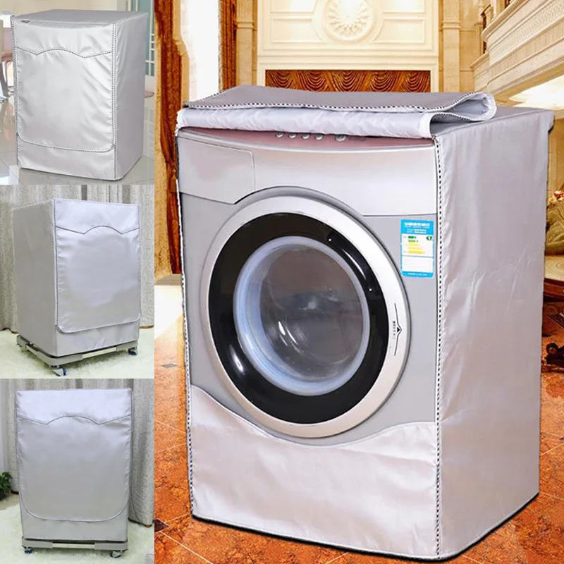 

Oxford Cloth Automatic Roller Washing Machine Cover Dustproof Waterproof Sunscreen Dust Cover Breathable for Home BJStore