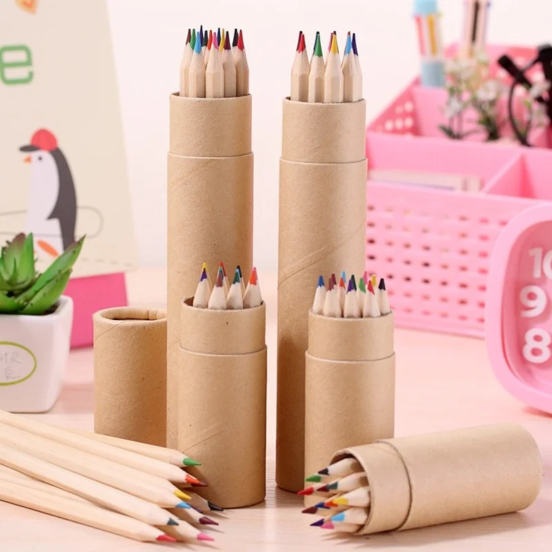 Карандаш для рисования 12 цветов профессиональный масляный цветной набор сырая