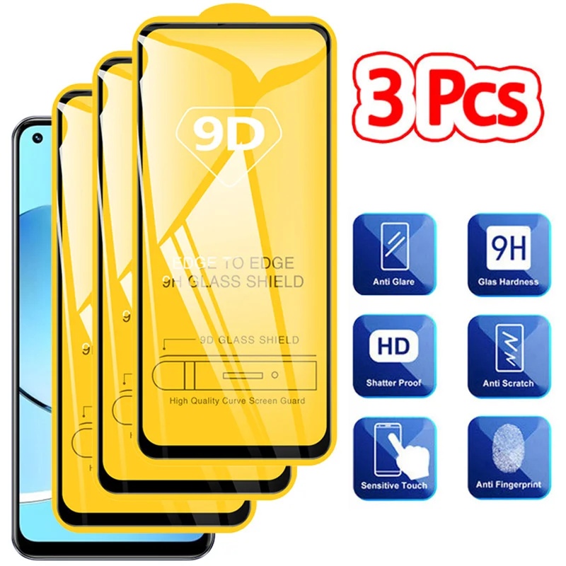 

3 Pcs Protective Glass for Realme 10 Screen Protector Realme 9i Tempered Glass Film Realme 9 Pro Plus 5G OPPO Realmi 10 Glass