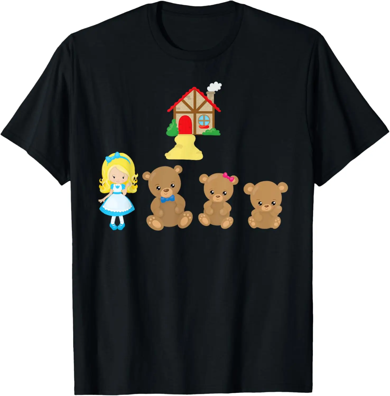 Золотоласки и три медведя - рубашка или костюм для девочек футболка