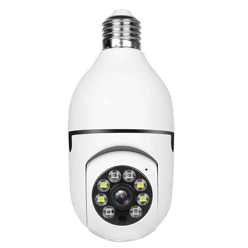 

2022 New Light Bulb Cameras Surveillance Wireless Outdoor 1080P Panoramic Human Motion Detection and Alarm Night Vision Wifi