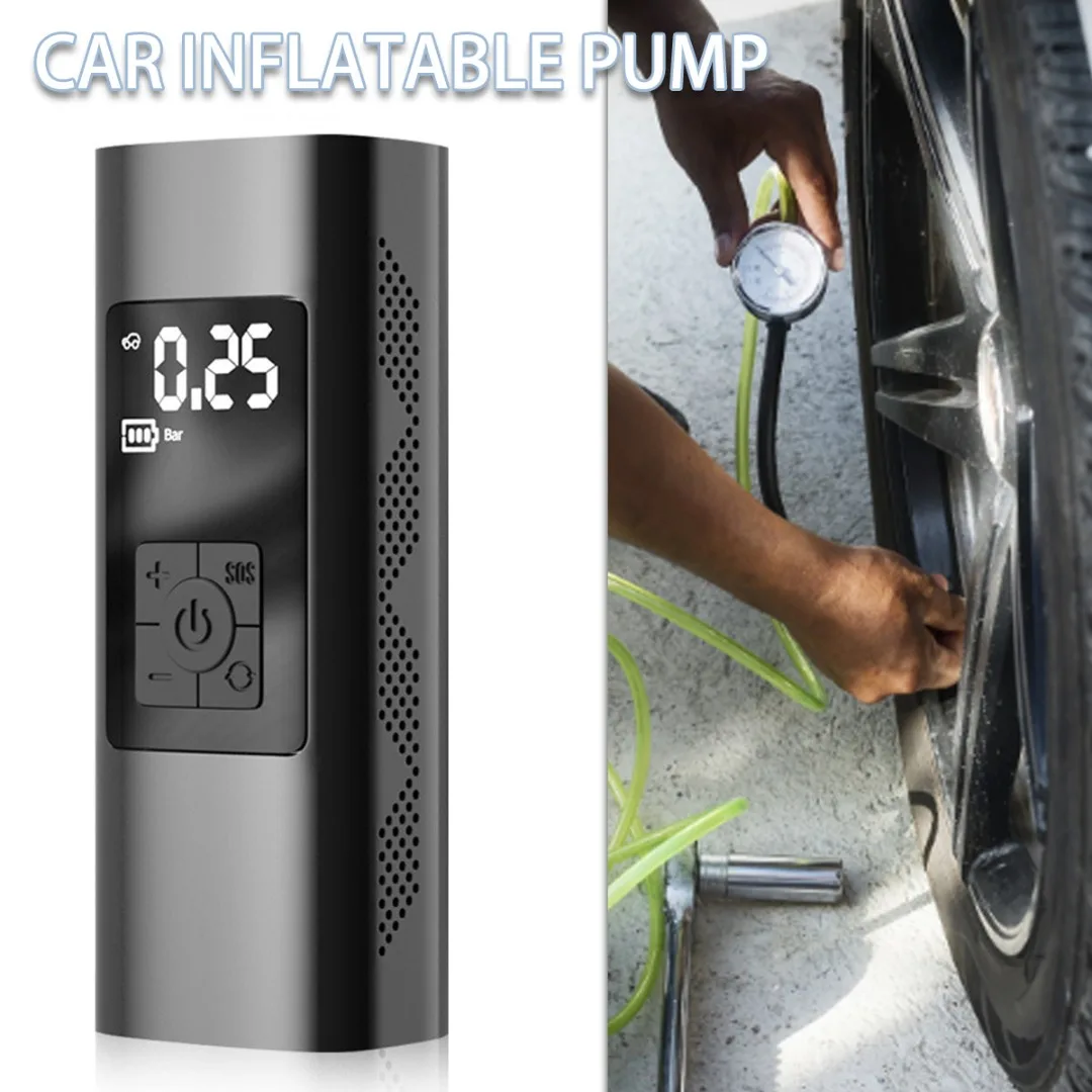 12V Mini-portable Car Electric Air Pump Wireless Hand-held Automobile Tire Inflator For Cars Bicycle Balls