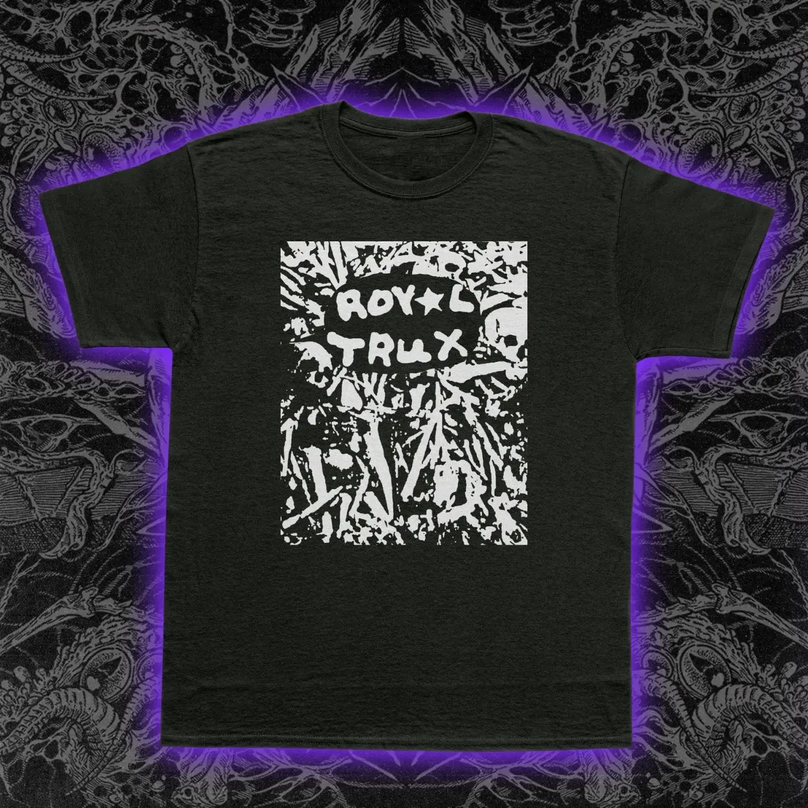 Фото Футболка Royal Trux Bones Lo Fi Noise Rock Avant Garde Blues Indie Music, размеры S-5XL, винтажная, с эффектом потертости, уличная одежда для мужчин, комфортная. №1