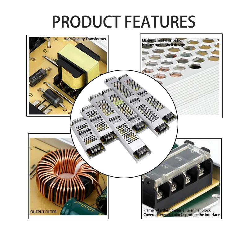 Ультратонкий импульсный источник питания постоянного тока 24 В 400 Вт 190 а 240-в