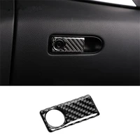 carbon fiber copilot glove box panel cover trim for mercedes benz c class w204 200 260 300 2007 2014 car interior accessories