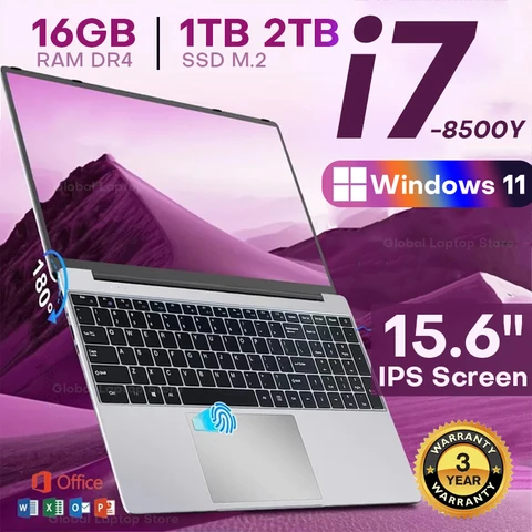 Ноутбук, 15.6", 16ГБ/1ТБ, i7-8500Y, Windows