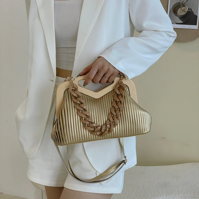 Fashion Women Triangle Handle Crossbady Bags Female Satchels Hobo Shoulder Bolsos Ladies Leather Underarm Handbags Clutch Purses