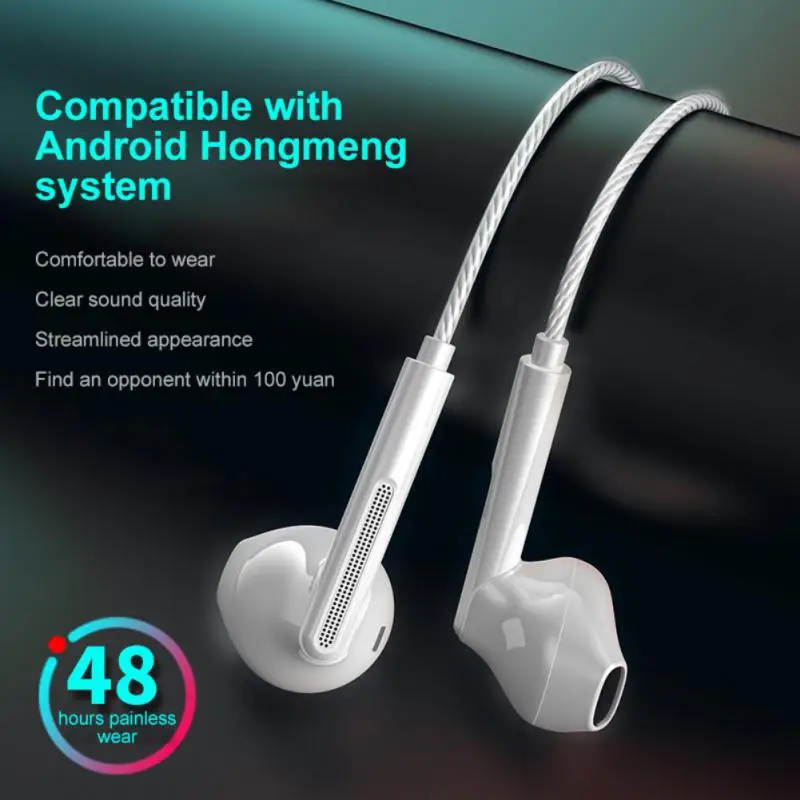 

M22 In-ear Wired Earphone Heavy Bass In-ear Earphone Earphone Game Headphone Noise Reduction Plastics Headset Black/white