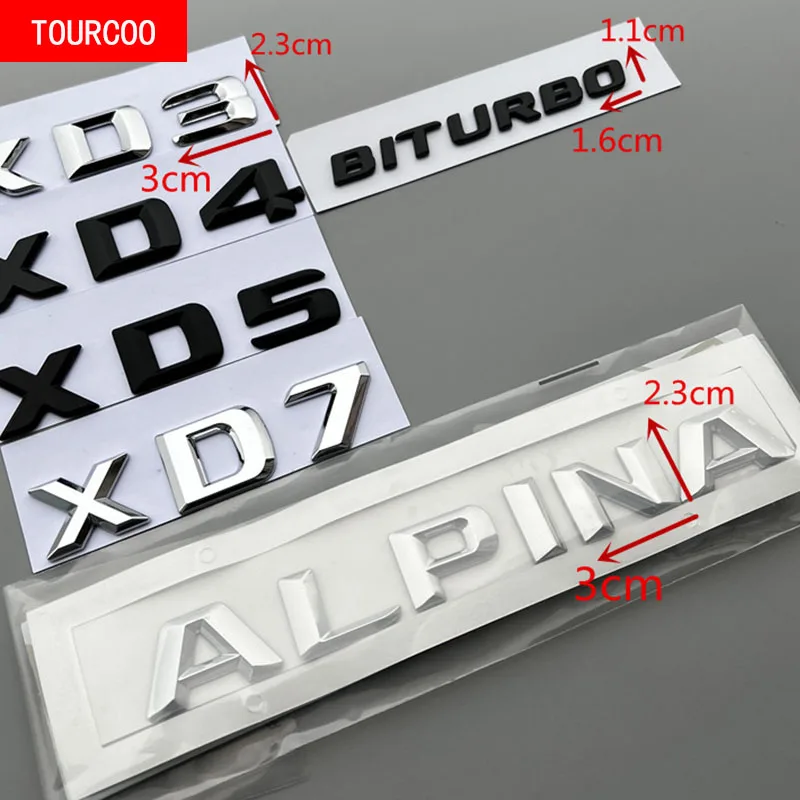 

For BMW ALPINA XD3 XD4 XD5 XD6 XD7 BITURBO ALPINA Tail Sticker Modified Accessories