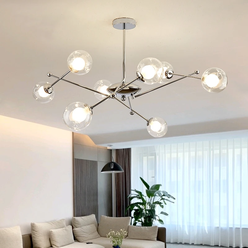 

Modern Nordic, Libra, Magic bean led G9 chandelier, home decorative light, chrome, living room, bedroom, dining room chandelier