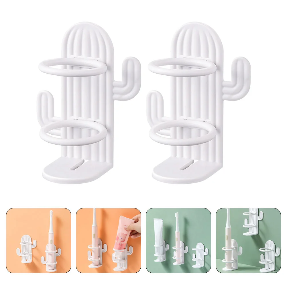 

2 Pcs Electric Shaver Holder Tooth Brush Kids Wall Mount Shaver Holder Adhesive Wall Organizer Kids Electric Toothbrushes
