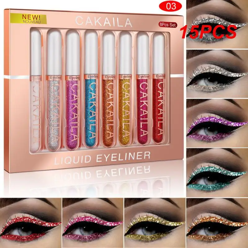 

15PCS Colors/Set Matte Color Eyeliner Kit Makeup Waterproof Colorful Eye Liner Pen Eyes Make Up Shiny Eyeshadow Cosmetics