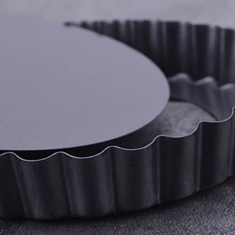 3PCS Non-Stick Removable Loose Bottom Quiche Tart Pan Round Pie Pizza with Base | Дом и сад