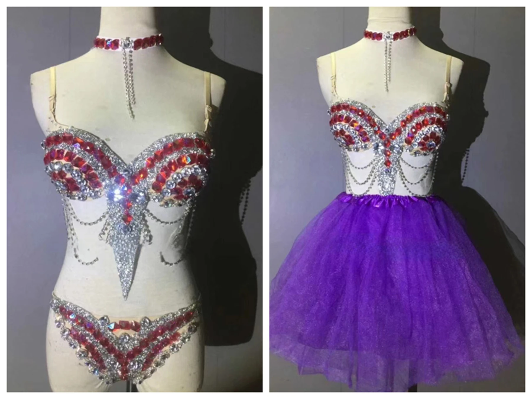 Женское соблазнительное роскошное бикини со стразами платье для ночного клуба