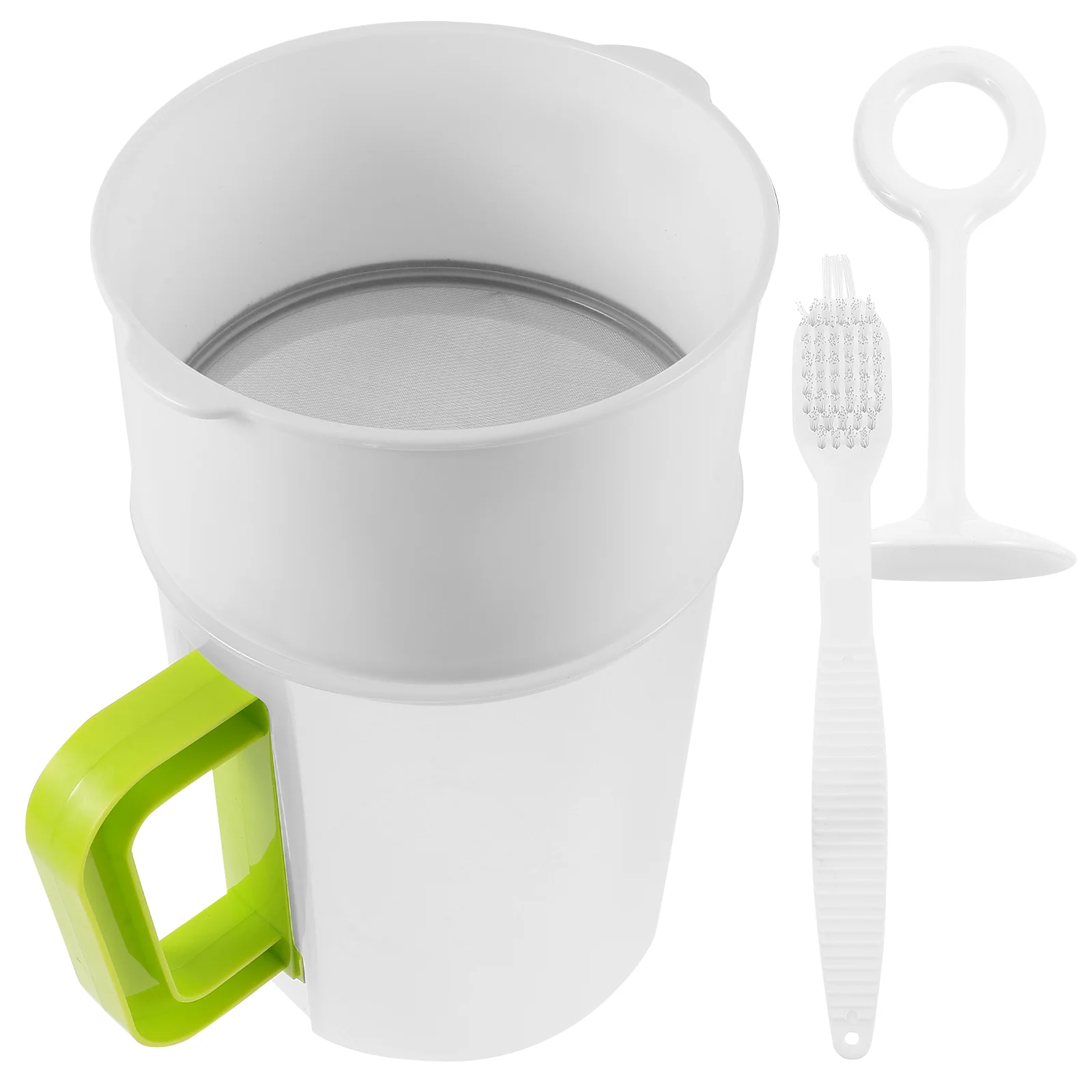 

Food Strainer Yogurt Maker Soy Milk Juice Tea Filter Mesh Nut Bag Replacement Handle Press Stick Brush