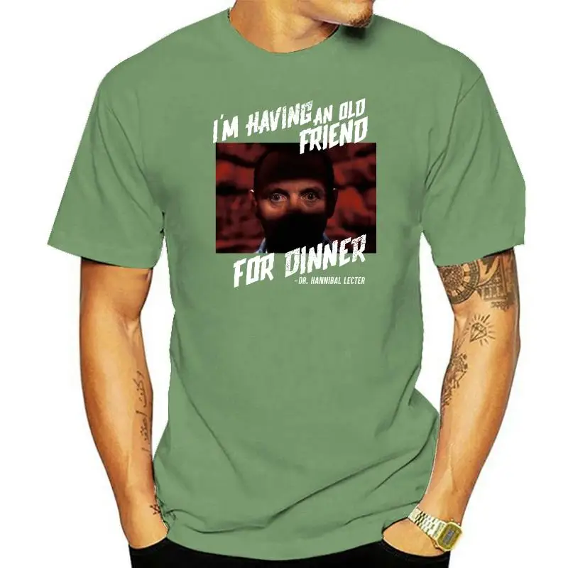 

Мужская футболка с надписью «тишина ягнят», «Dr Hannibal Lecter», «Мой старый друг», модная футболка