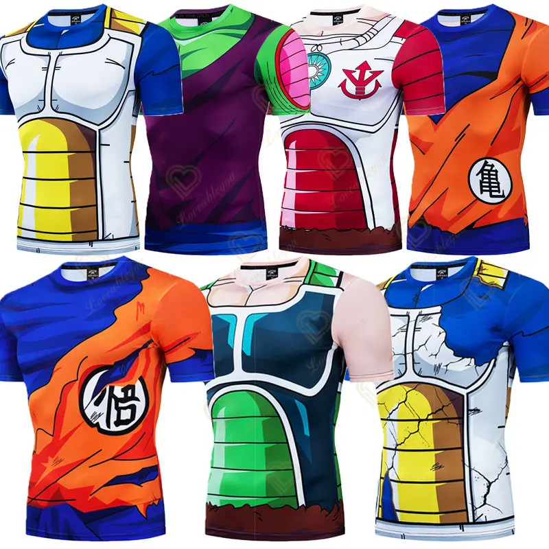 

Dragon Ball Men T Shirt Homme Compression Costume Vegeta Tshirt Son Goku T-shirts Rashguard Fitness Gym Sportwear Top Tees