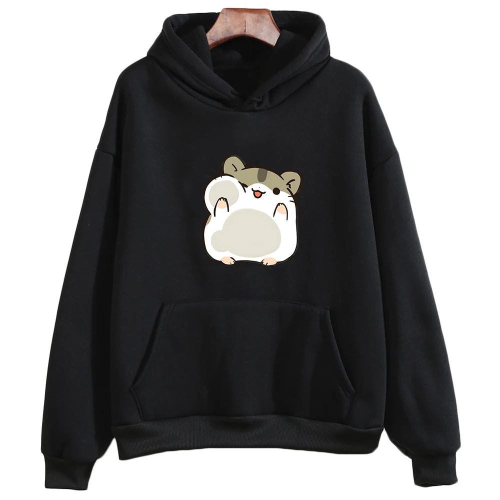 

Hamster Aesthetic Hoodie Gothic Cartoon Long Sleeve Sweatshirt Streetwear Women/men Regular Fleece Autumn/Winter Manga/Comic