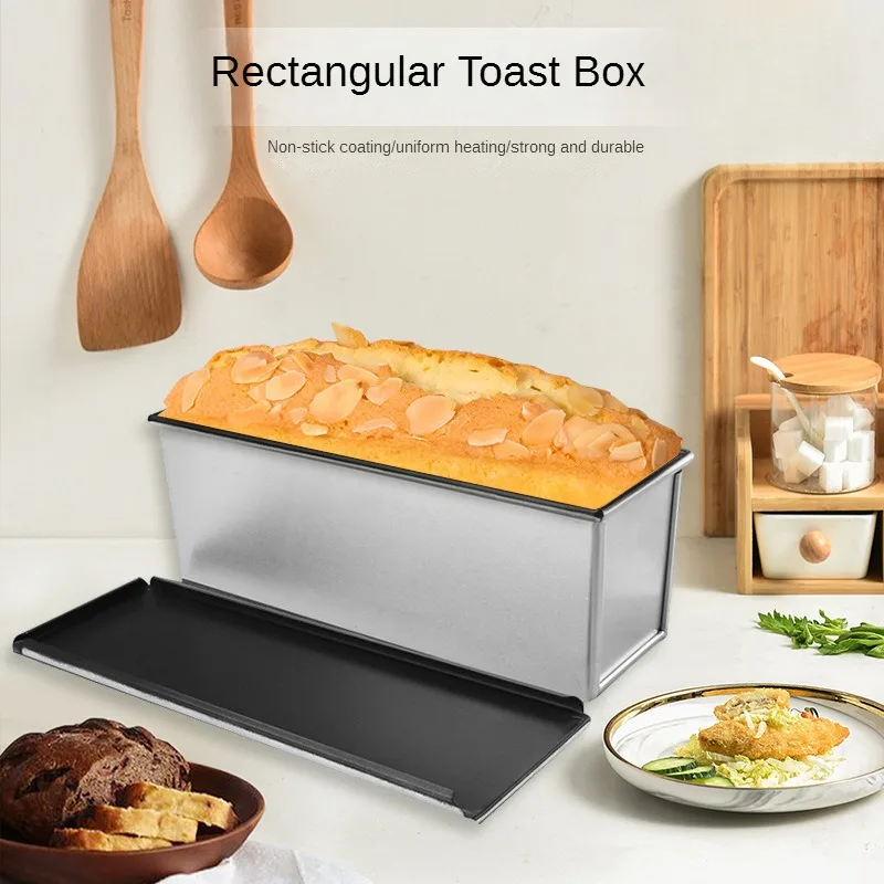 

Bread Pans,Pullman Loaf Pan with Lid,Non-Stick Long Loaf Pans Baking Bread,Aluminum Alloy Baking Bread Toast Mold Flat Toast Box