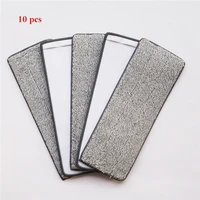 10 pieces replace mop head floor cleaning cloth microfiber self squeeze pad washing home rags