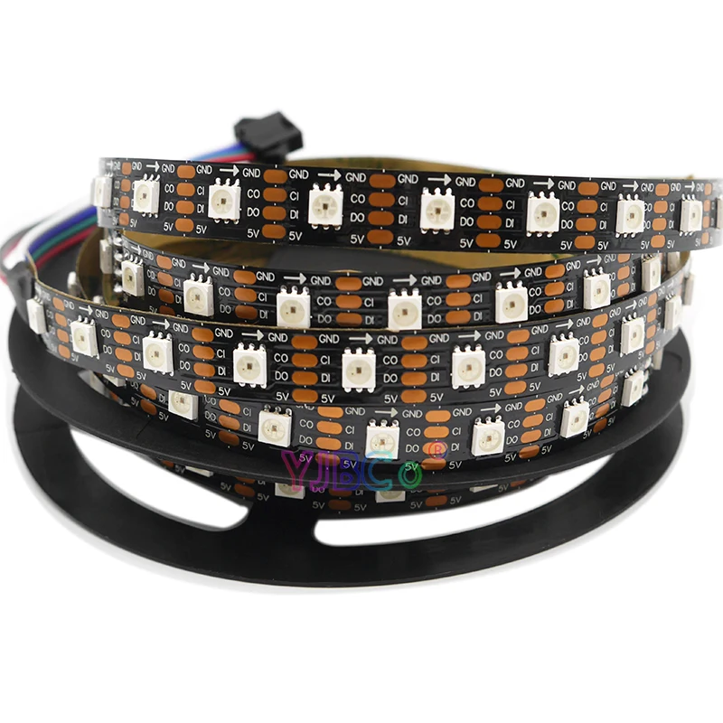 Светодиодная лента APA102 для смарт-светильников 5 В 5050 пикселей 30/60/144 светодиодов/м