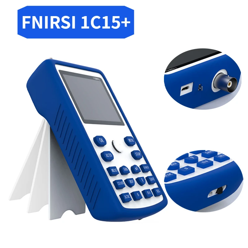 

Портативный компактный профессиональный цифровой осциллограф FNIRSI 1C15 с частотой 500 МГц и частотой дискретизации 110 МГц