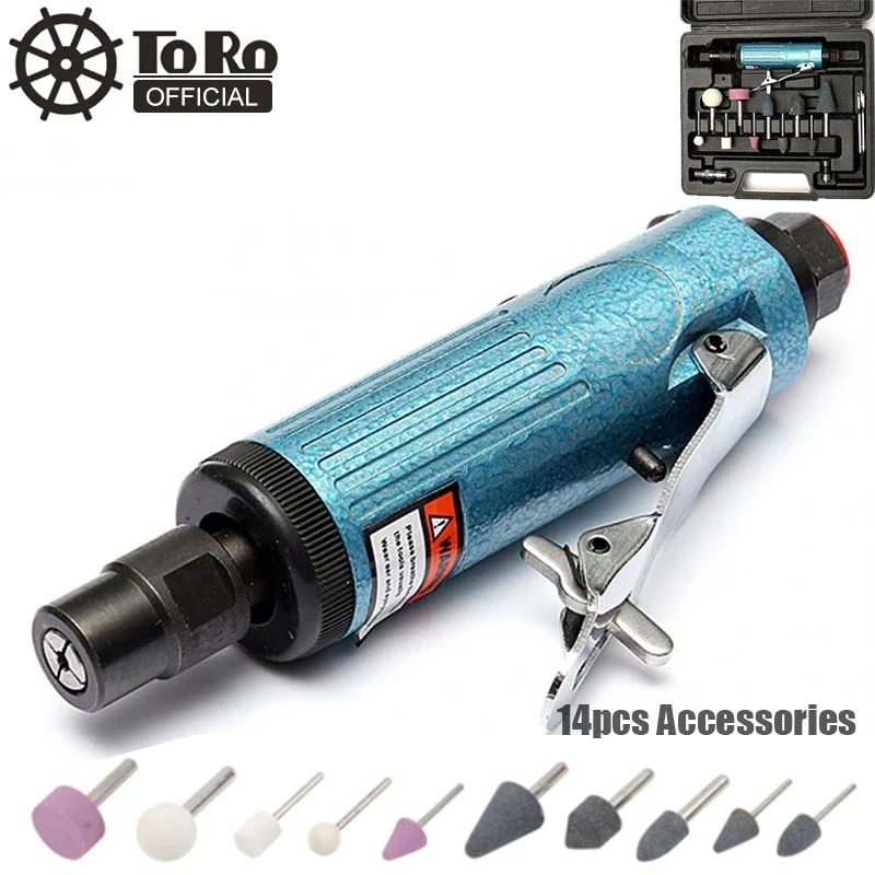 Die Grinder Pneumatic Tools Grinding Machine With Wrench Collet Chuck 14pcs Rotary Tool Diy Kit
